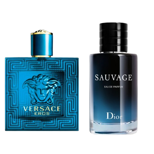 PERFUMES SAUVAGE + VERSACE EROS