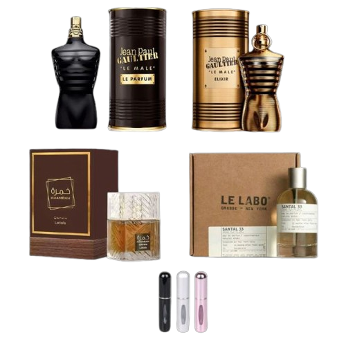 LE MALE + LE BEAU + SANTAL 33 + KHAMRAH
